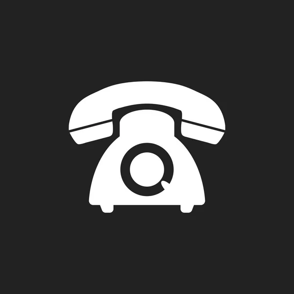 Icono del vector del teléfono. Ilustración de símbolo de teléfono antiguo vintage . — Vector de stock