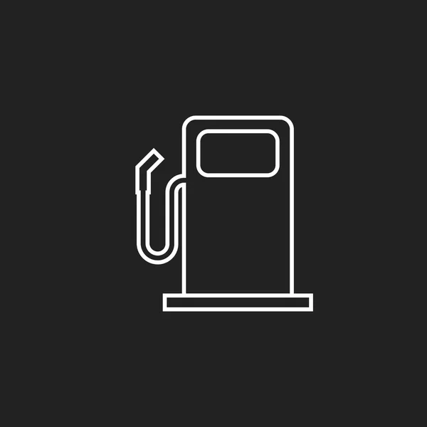 Icono de la gasolinera de combustible en línea. Auto bomba de gasolina ilustración plana . — Vector de stock