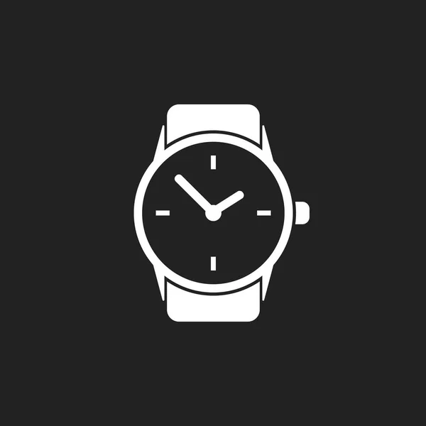 Watch vector icon. Clock flat illustration. — Stock Vector