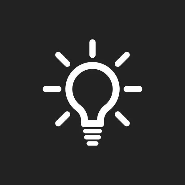Light bulb line ikonen vektor. Elektrisk lampa i platt stil. Idén tecken, lösning, tänkande koncept. — Stock vektor