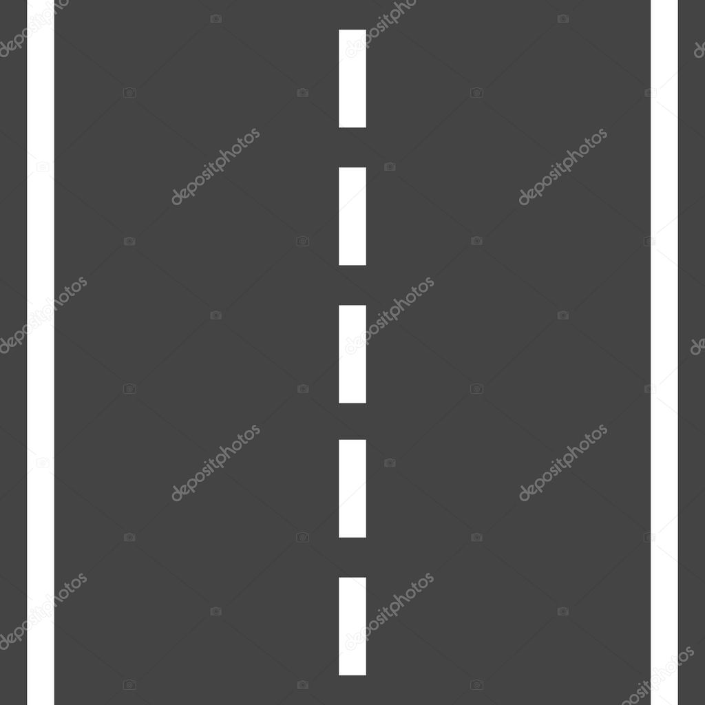 Camino recto con marcas blancas ilustración vectorial. Autopista r 2022