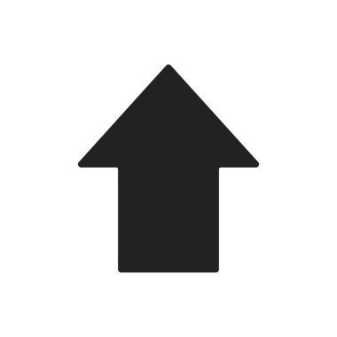 Vektör simge yukarı ok. İleri ok işareti illüstrasyon.