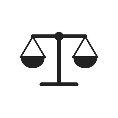 Ölçek Kantar vektör simgesi. Kantar, denge işareti illüstrasyon.