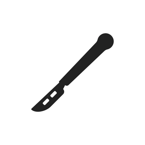 Orvosi szikével vektor ikonra. Kórház sebészeti kés jel illustr — Stock Vector