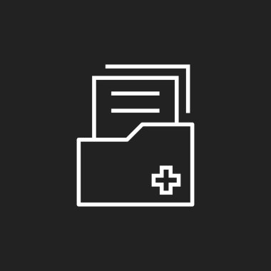 Belge düz vektör simgesi. Arşiv veri dosyası sembol logo illustr