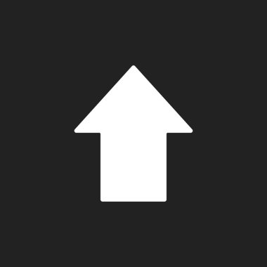 Vektör simge yukarı ok. İleri ok işareti illüstrasyon.