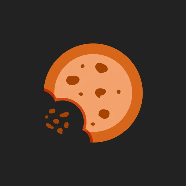 Το cookie επίπεδη διάνυσμα εικονίδιο. Εικονογράφηση τσιπ μπισκότο. Επιδόρπιο τροφίμων — Διανυσματικό Αρχείο