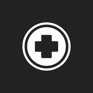 Tıbbi sağlık vektör simgesi. Tıp hastane artı işareti illustra