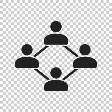 Ağ vektör simgesi. İnsanlar bağlantı vektör çizim.