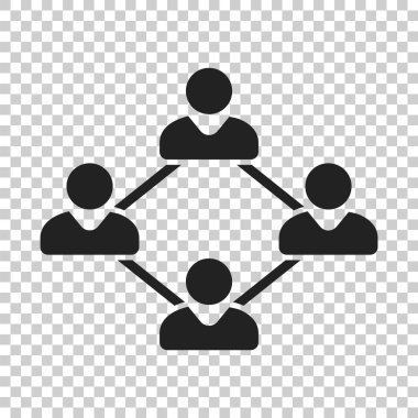 Ağ vektör simgesi. İnsanlar bağlantı vektör çizim.