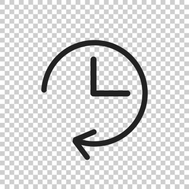 Saat simge tasarlamak. Düz vektör saat sembol.