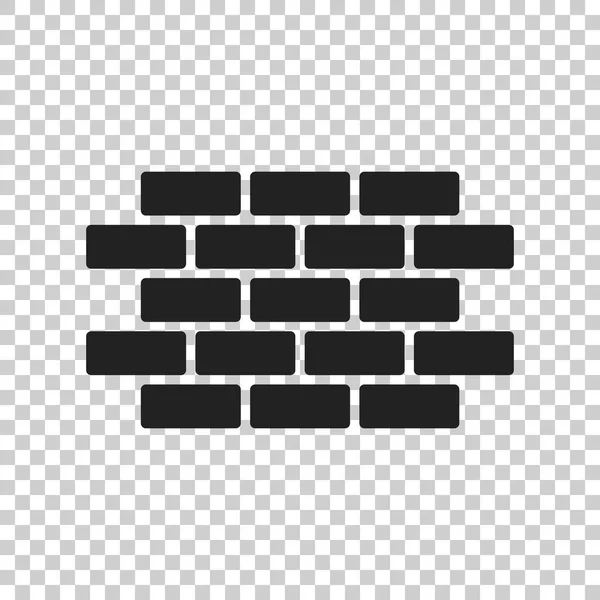 Mauerziegel-Symbol im flachen Stil isoliert auf isoliertem Hintergrund. w — Stockvektor