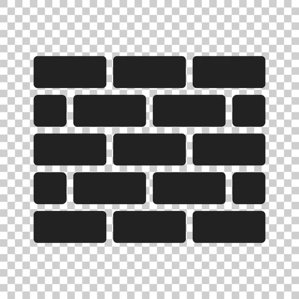 Mauerziegel-Symbol im flachen Stil isoliert auf isoliertem Hintergrund. w — Stockvektor