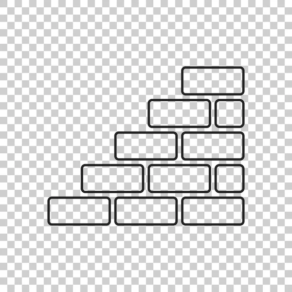 Vägg brick ikonen i platt stil isolerade på isolerade bakgrund. W — Stock vektor