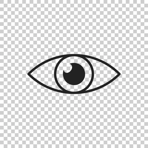 Simple eye icon vector. Eyesight pictogram in flat style. — Stock Vector
