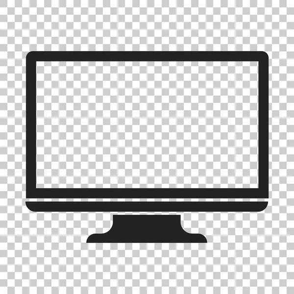 Ilustración de vectores informáticos. Monitor icono plano. Símbolo de TV . — Vector de stock