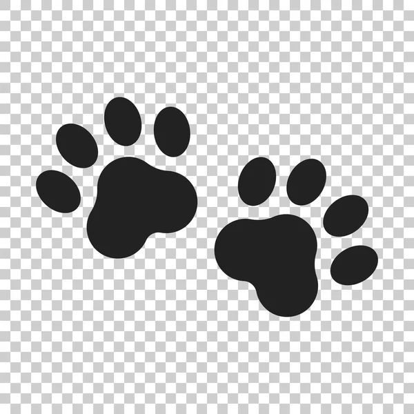 Paw print vektor-ikonen. Hund eller katt pawprint illustration. Djur — Stock vektor