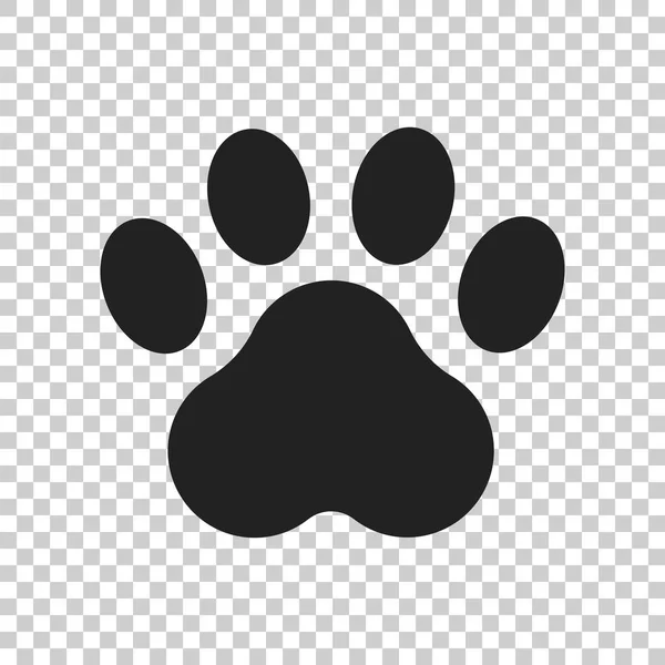 Tlapa tisk vektorové ikony. Pes nebo kočka pawprint ilustrace. Zvíře — Stockový vektor