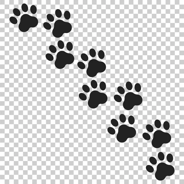 Paw print vector icon. Dog or cat pawprint illustration. Animal — Stock Vector