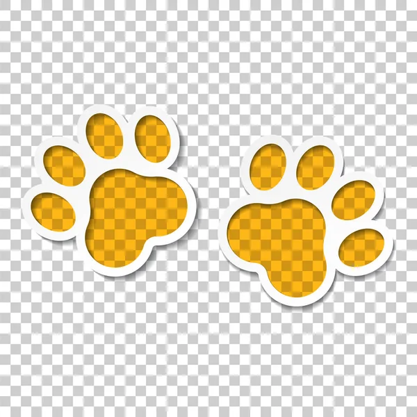 Ícone de vetor de impressão de patas. Ilustração de pata de cão ou gato. Animais —  Vetores de Stock