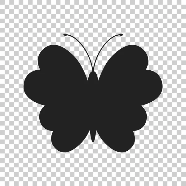 Schmetterlingsvektorsymbol. Silhouette eines Schmetterlings Illustration. — Stockvektor