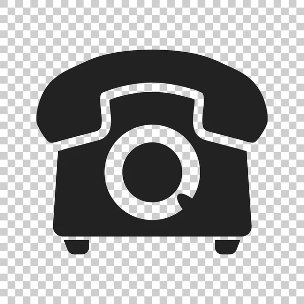 Icono del vector del teléfono. Ilustración de símbolo de teléfono antiguo vintage . — Vector de stock