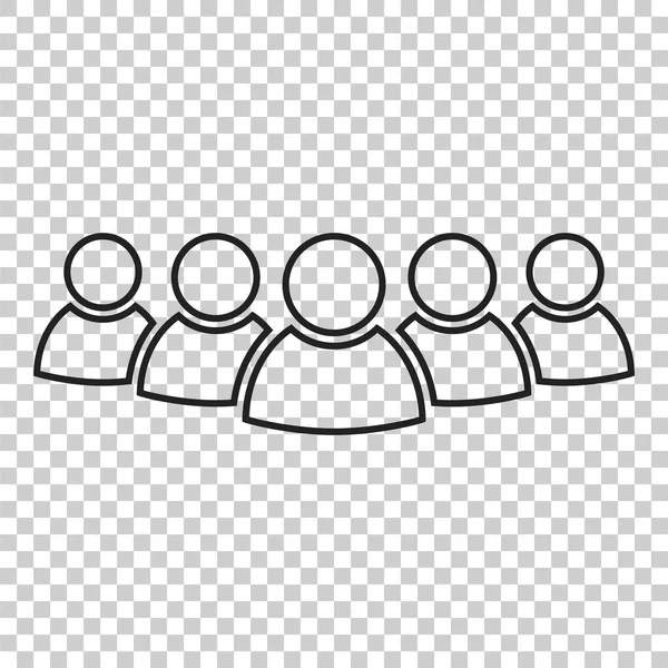 Çizgi stili insanlar vektör simge grubu. Kişi simgesi illustra