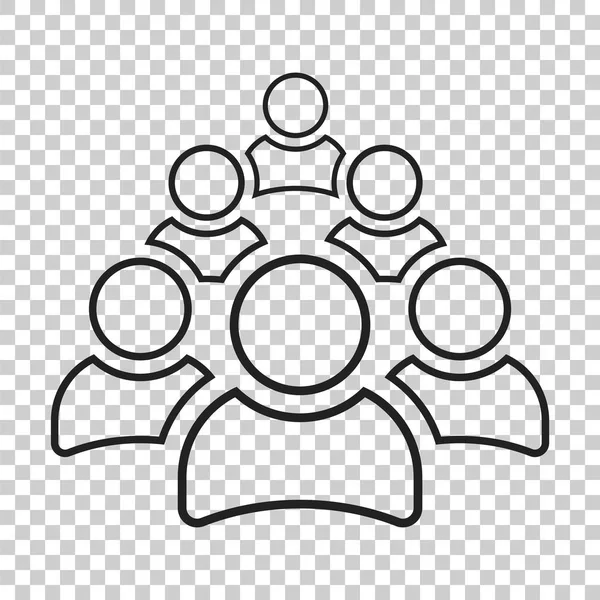 Çizgi stili insanlar vektör simge grubu. Kişi simgesi illustra