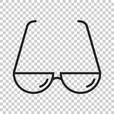 Sunglasse vektör simgesi. Gözlük düz illüstrasyon.