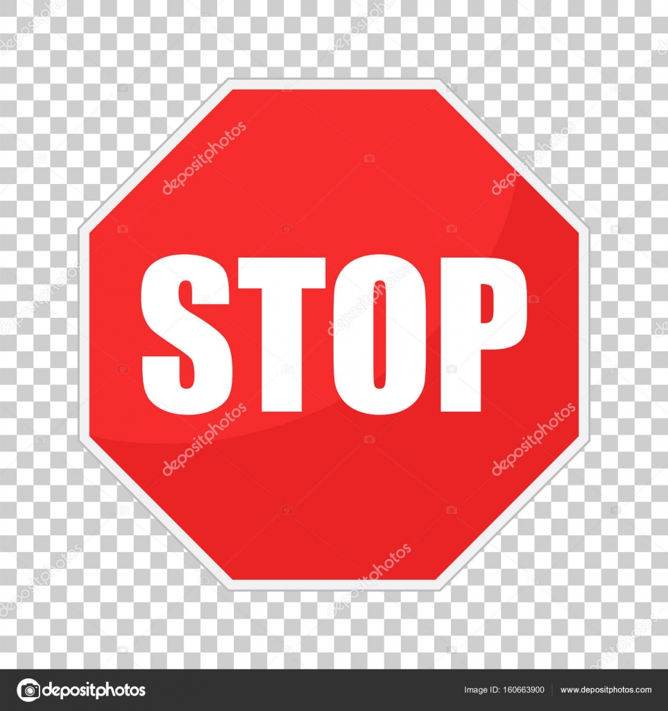 red stop sign vector icon danger symbol vector