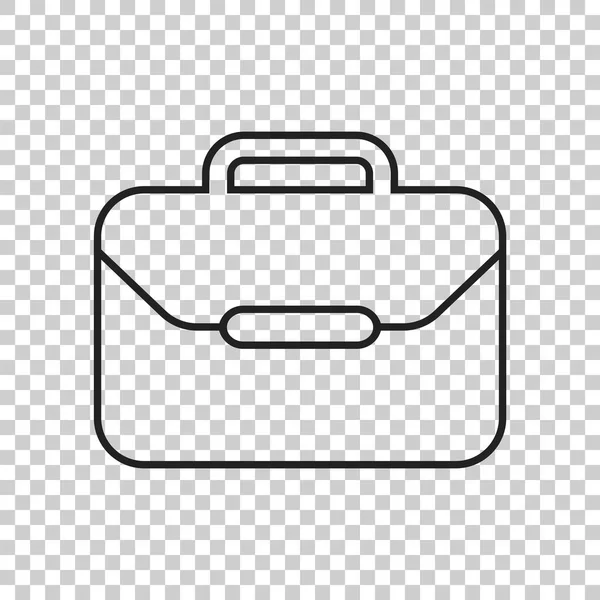 Suitcase vector icon. Luggage illustration in line style. — Stock Vector