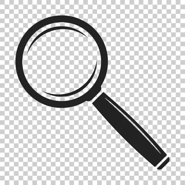 Loupe icon vector. Magnifier in flat style. Search sign concept. — Stock Vector