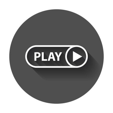 Simge vektör oynamak. Siyah düz stil oyun video çizimde