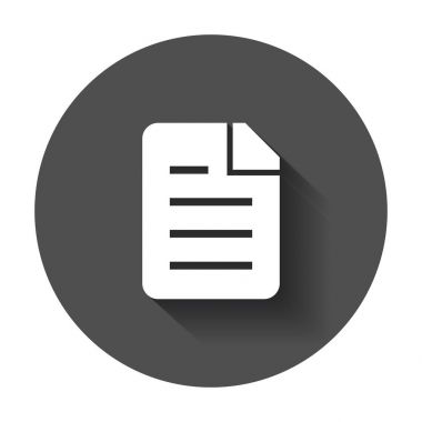 Belge düz vektör simgesi. Arşiv veri dosyası sembol logo illustr