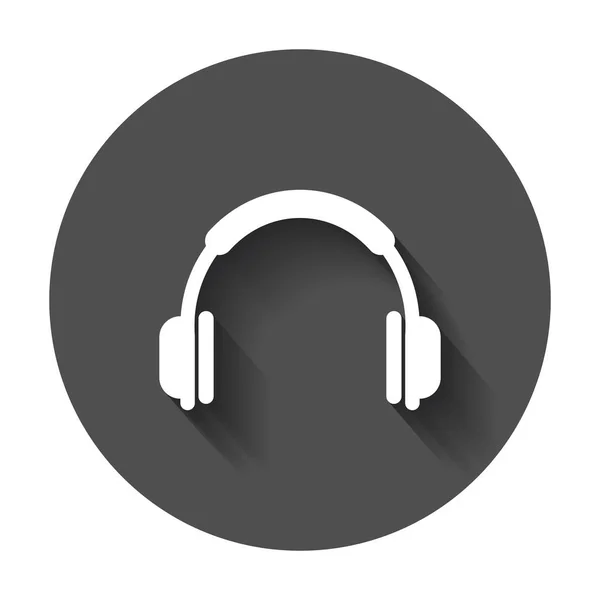 Kopfhörer-Vektorsymbol. Kopfhörer-Headset-Zeichen Illustration auf bla — Stockvektor