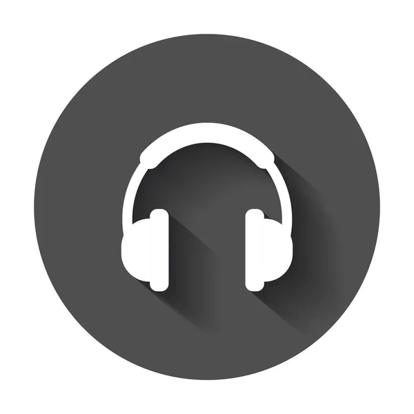 Icono de vector de auriculares. Auriculares signo de auriculares ilustración en bla — Archivo Imágenes Vectoriales