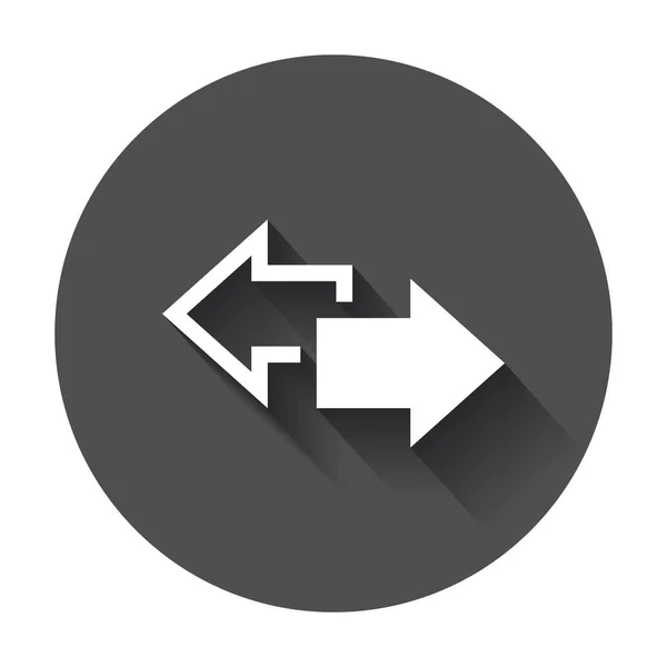 Pfeil links und rechts Vektorsymbol. Pfeilzeichen vorwärts illustratio — Stockvektor