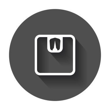 Banyo ölçekli Kantar vektör simgesi. Kantar, denge işareti illust