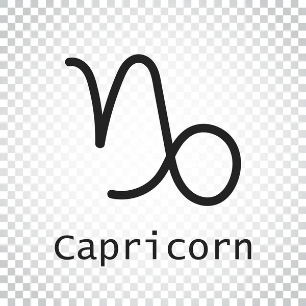 Capricorn zodiac sign. Flat astrology vector illustration on iso — Stock Vector