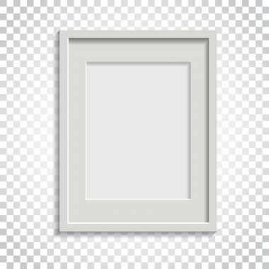 İzole arka plan üzerinde gerçekçi fotoğraf çerçevelemek. Fotoğraf çerçevesi vec