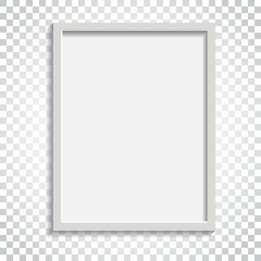 İzole arka plan üzerinde gerçekçi fotoğraf çerçevelemek. Fotoğraf çerçevesi vec