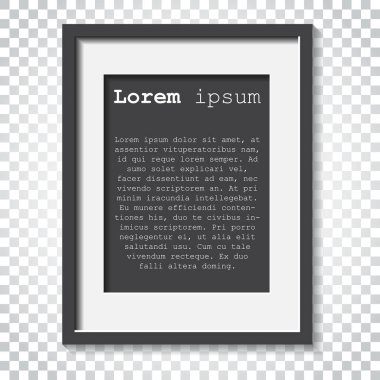 İzole arka plan üzerinde gerçekçi fotoğraf çerçevelemek. Fotoğraf çerçevesi vec