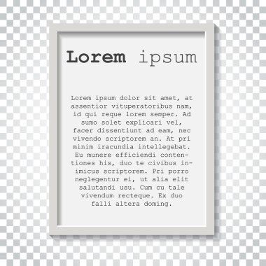 İzole arka plan üzerinde gerçekçi fotoğraf çerçevelemek. Fotoğraf çerçevesi vec