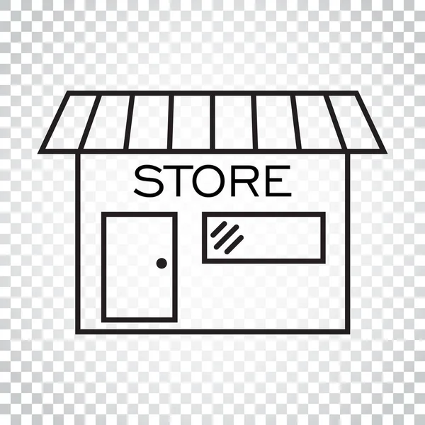 Pictogram vectorillustratie in vlakke stijl opslaan. Symbool van de winkel. Simpl — Stockvector