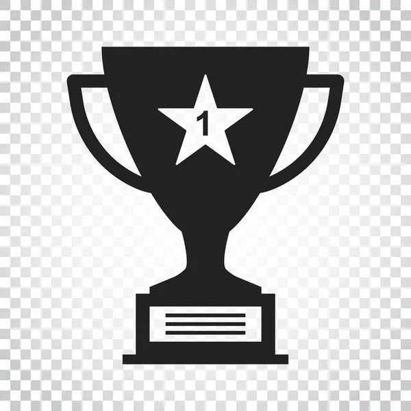 Trophy Kupası düz vektör simgesi. Basit kazanan sembolü. Siyah illustr — Stok Vektör