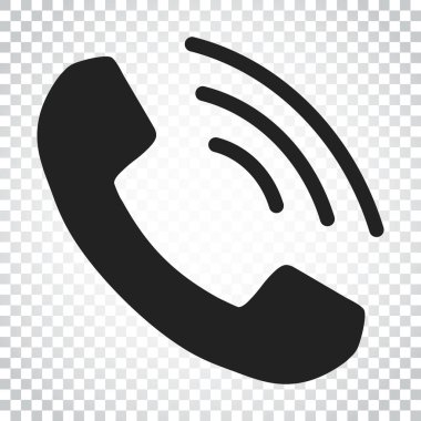 Telefon simge vektör, iletişim, destek hizmeti işareti izole bac üzerinde