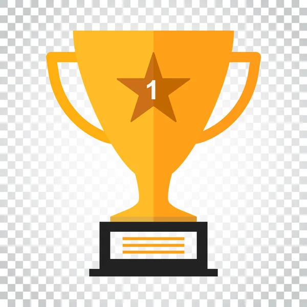 Εικονίδιο επίπεδη διάνυσμα Κύπελλο τρόπαιο. Απλή νικητής σύμβολο. Χρυσό έργα — Διανυσματικό Αρχείο
