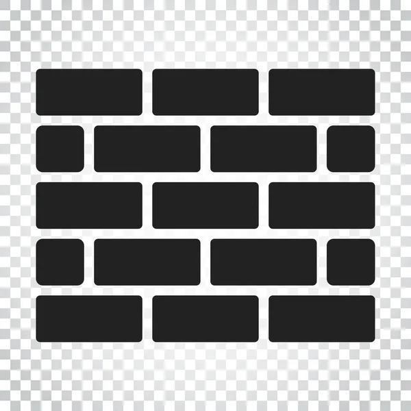 Wall brick icon in flat style on isolated background. Wall symbo — Stock Vector