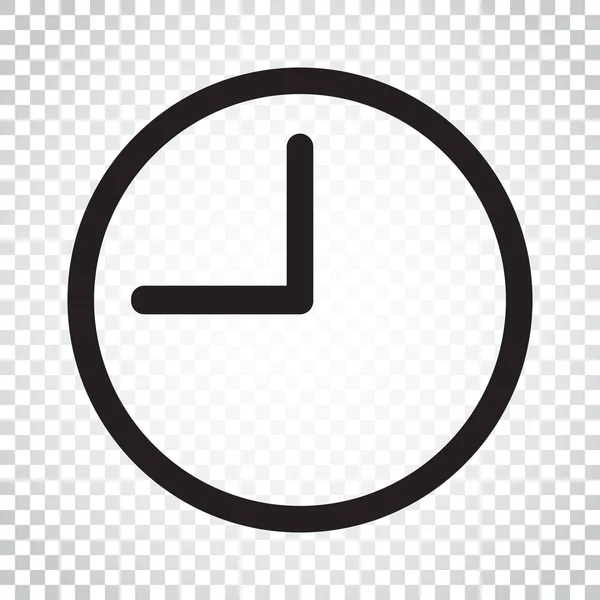 Obrázek ikony hodin. Plochých vector hodiny výstražný symbol. Jednoduchá sběrnice — Stockový vektor