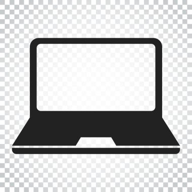 Dizüstü vektör çizim. Defter düz simgesi. PC simge. Simpl